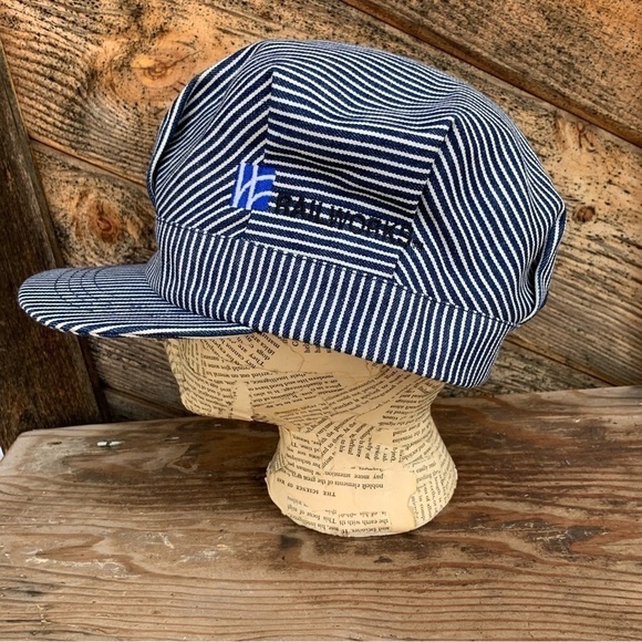 VTG Train Engineer's Conductor Cap / Hat Horn Rapids Railroad Rail Works Philly - Picture 4 of 10